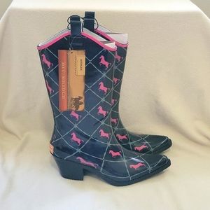 Bit & Bridle Western Style Rain Boots Womens Size 7 NWT